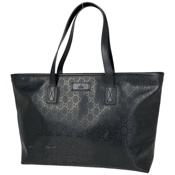 Gucci Canvas Black Tote Imprime Bag GG - Picture 1 of 6